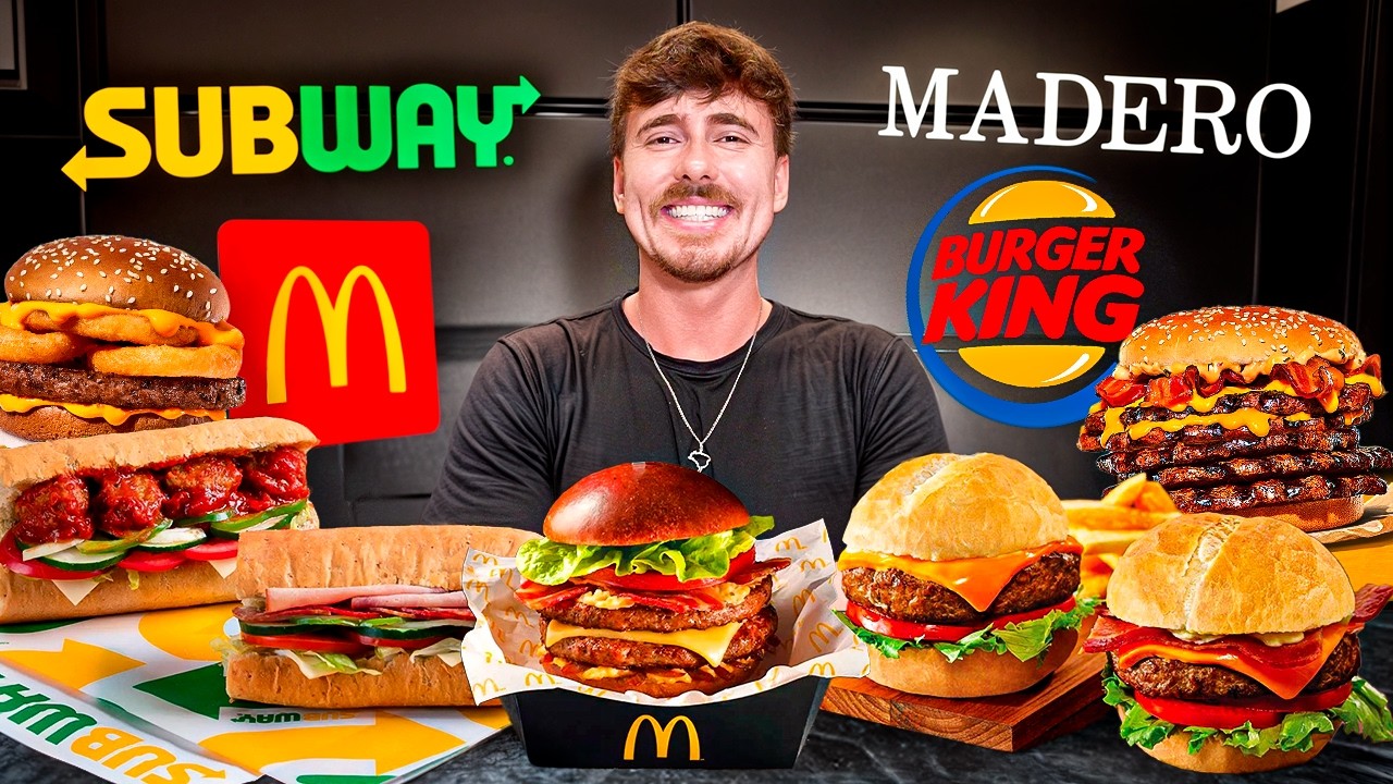 COMPREI O HAMBURGUER MAIS CARO DE TODOS OS FAST FOODS DE 2026