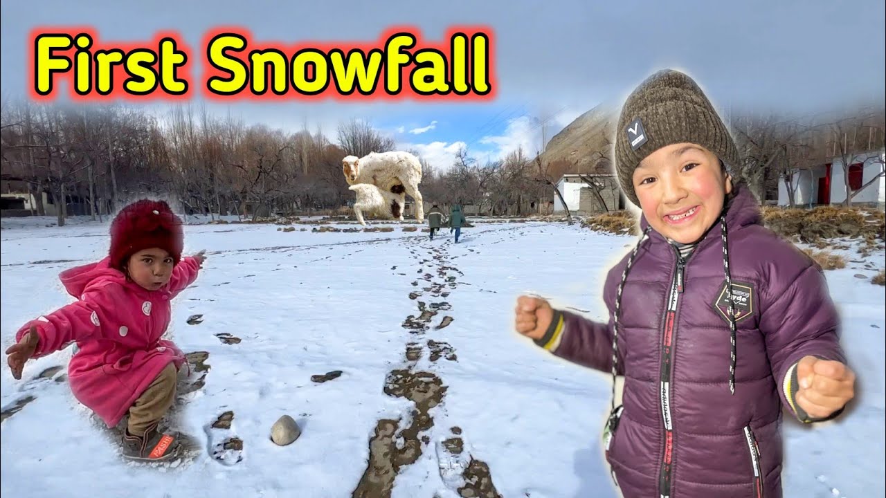 First Snowfall in My Village 🌨️