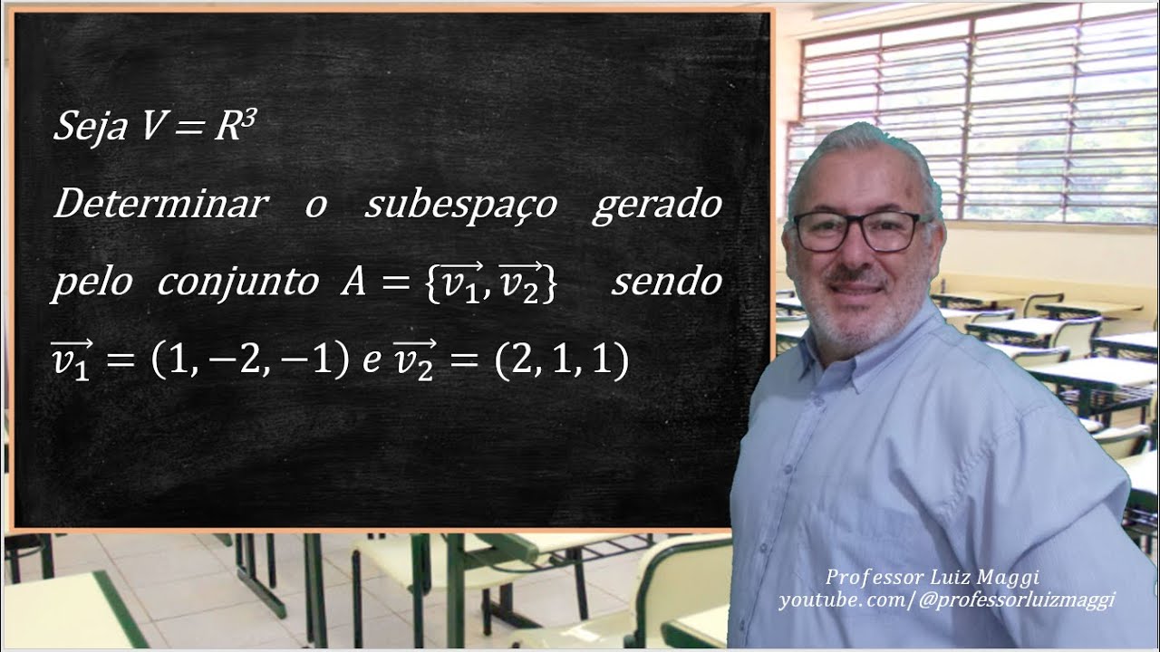 DETERMINAÇÃO DO SUBESPAÇO GERADO POR DOIS VETORES #professorluizmaggi