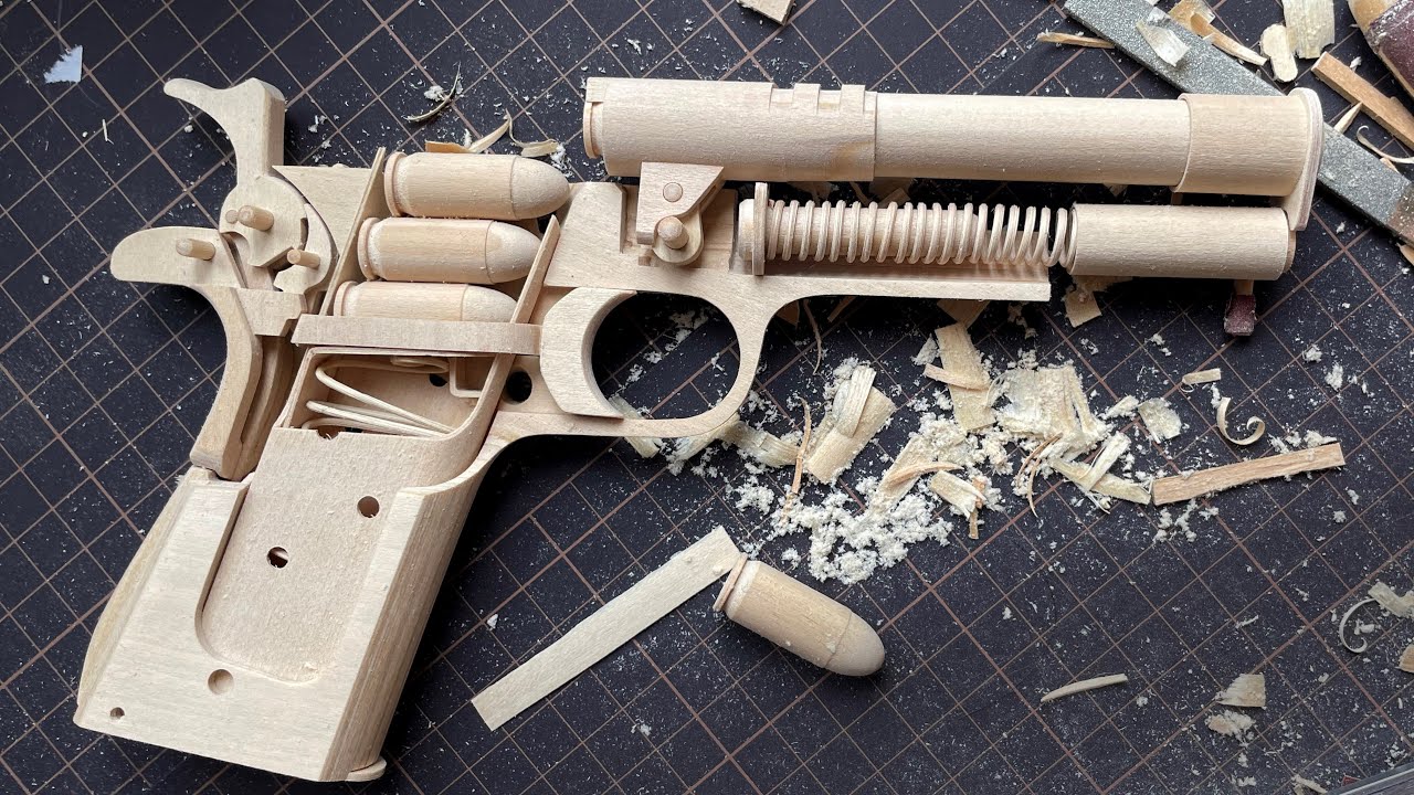 How To Make Wooden Gun Colt 1911 -  Episode 4  - Barrel Rifling