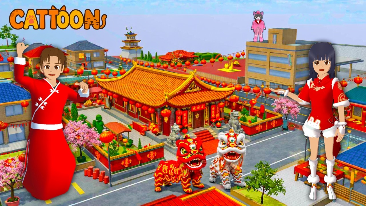 YUTA MIO BUAT RUMAH TAHUN BARU IMLEK 🧧| ADA KEMBANG API 🎊DAN BARONGSAI 🏮| SAKURA SCHOOL SIMULATOR