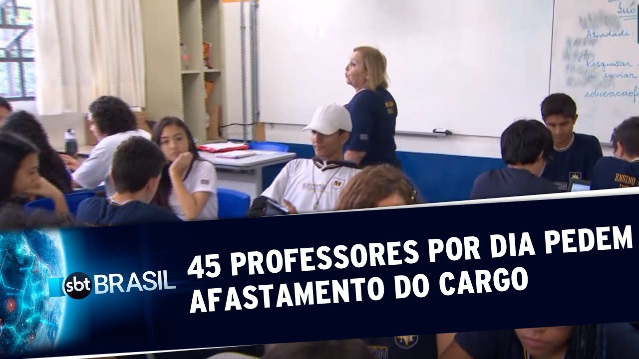 45 professores por dia pedem afastamento do cargo em SP | SBT Brasil (29/06/19)