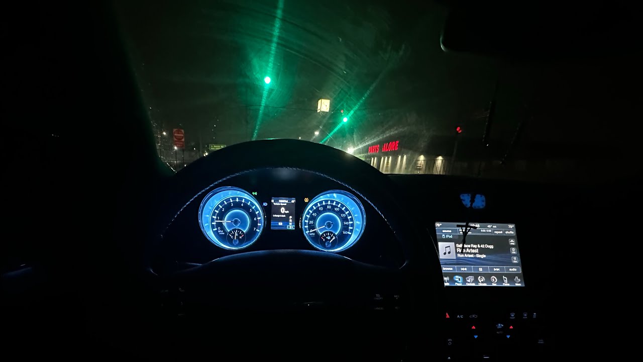 LATE NIGHT POV IN CHRYSLER 300 BLACKOUT