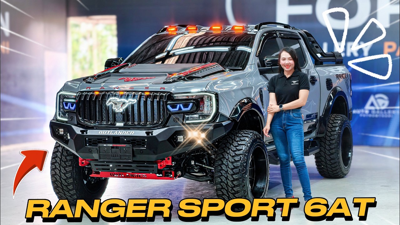 รีวิว Ranger Sport 6AT แต่งหล่อจัดเต็ม ชุดเหล็กรอบคัน พร้อม Wrapสี เทา ใส่ล้อ 20