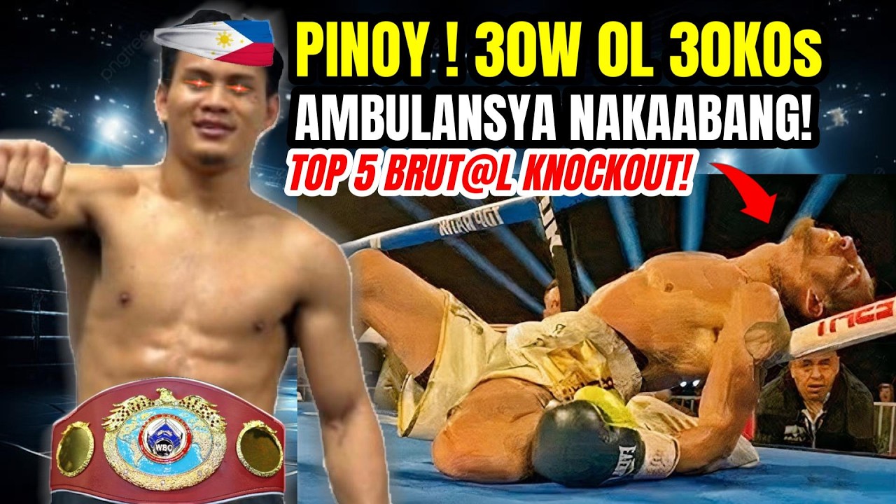 PINOY 30W OL 30KOs! TOP 5 BRUT4L KNOCKOUTS! AMBULANSYA NAKAABANG BAWAT LABAN!