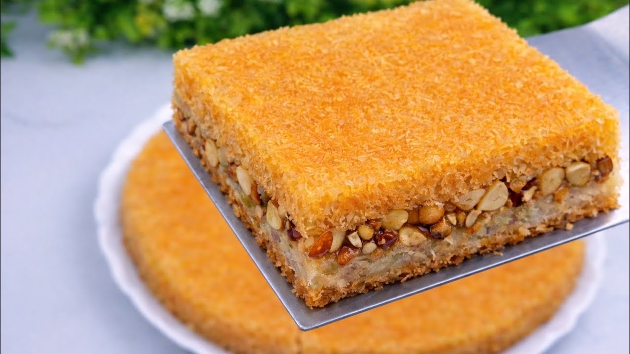 سر الكنافة بالمكسرات اللي بيخبيه الحلوانية ❗ضيفي معلقة من المكون ده وهيقلب الكنافة لبسبوسة