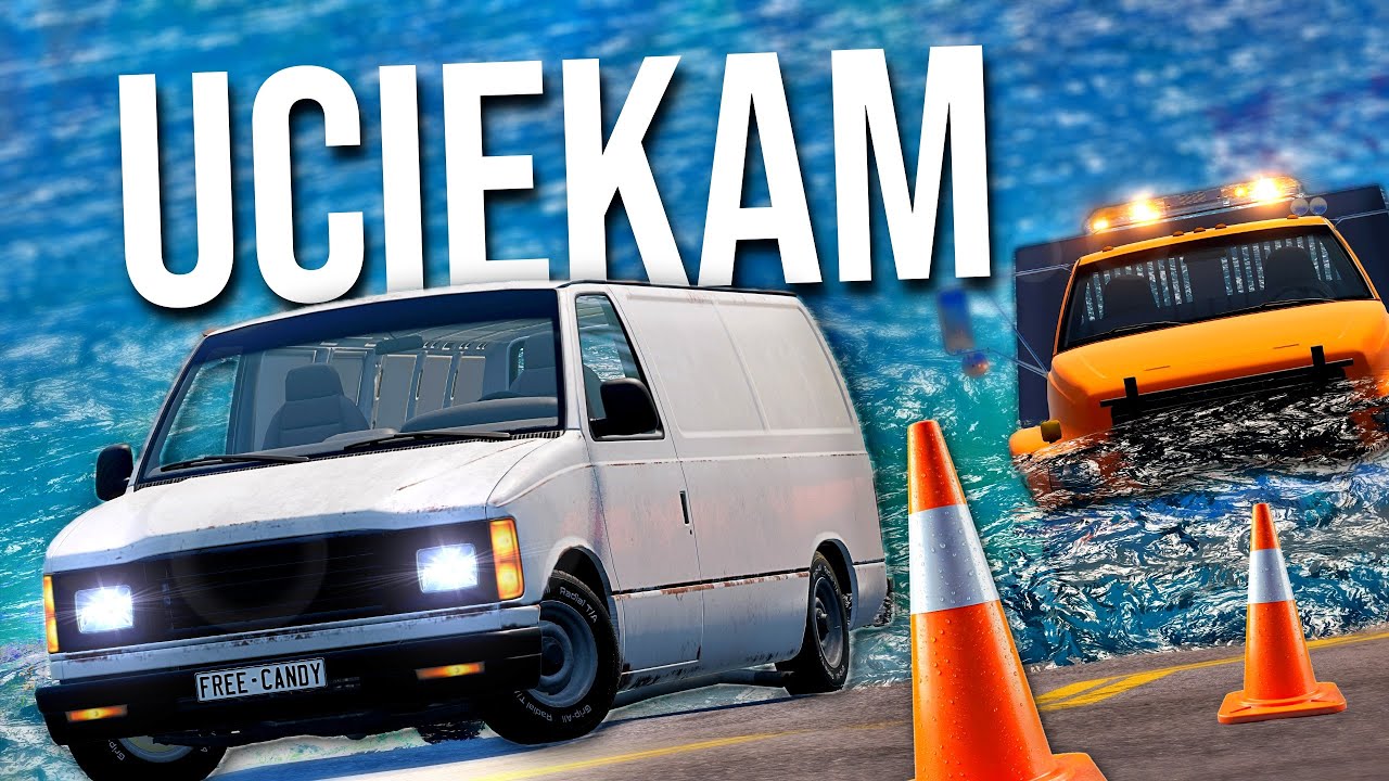 Ucieczka przed POWODZIĄ 🚘🌊 Losowe AUTA | BeamNG.Drive