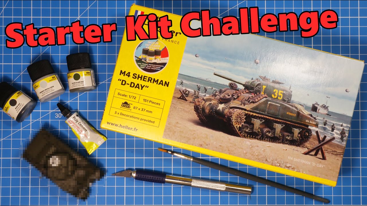 Испытание стартового набора &mdash; Heller M4 Sherman &laquo;D-Day&raquo; 1/72