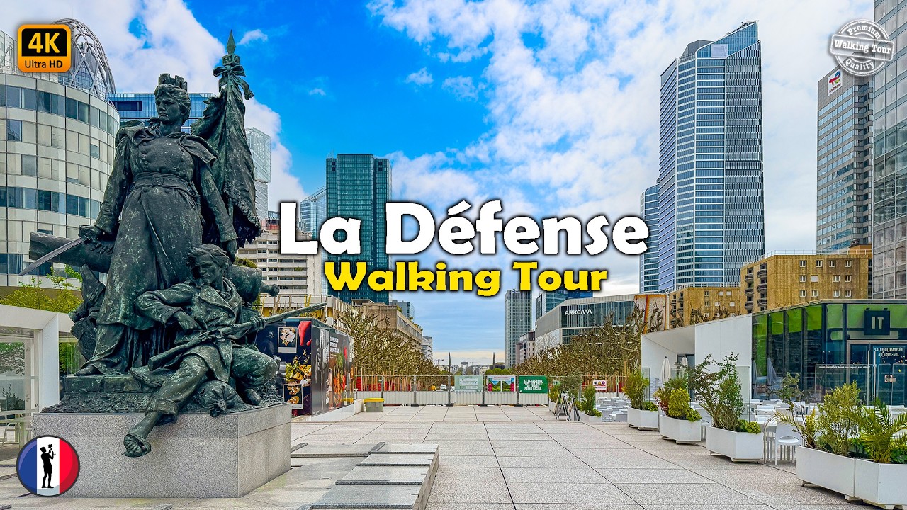 🇫🇷  Paris La D&eacute;fense Walking Tour - Europe&rsquo;s Biggest Business Hub - 4K60fps UHD