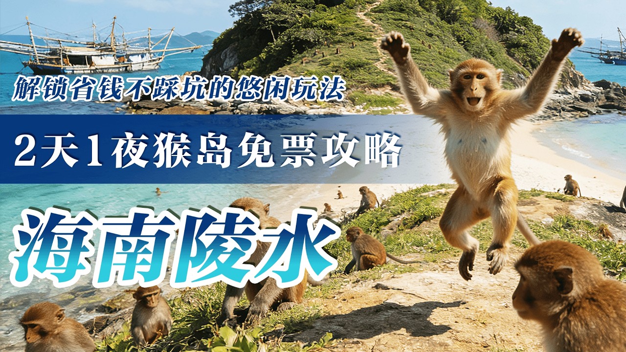 海南陵水2天1夜深度游｜猴岛免票攻略、疍家鱼排、清水湾沙滩，解锁省钱不踩坑的悠闲玩法