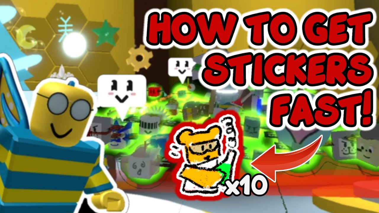HOW TO GET STICKERS FAST in Bee Swarm Simulator
