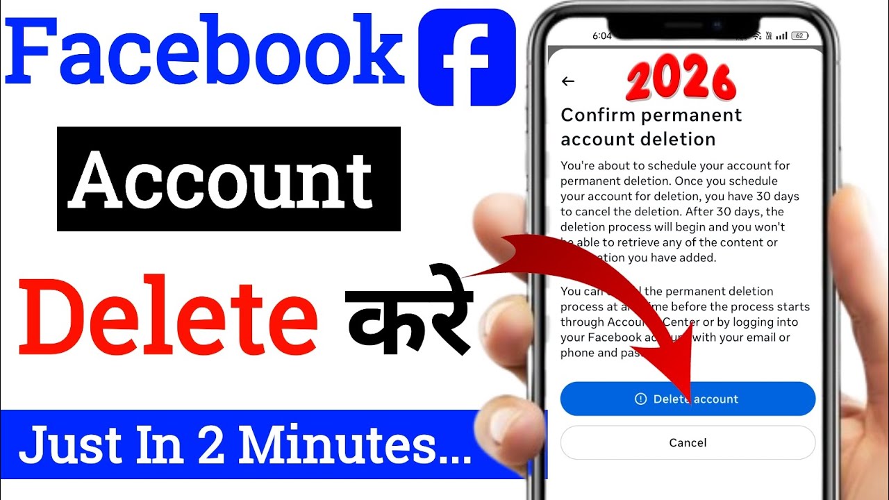 Facebook Account Delete Kaise Kare | Facebook ID Delete Kaise Kare | Facebook Account Delete 2026