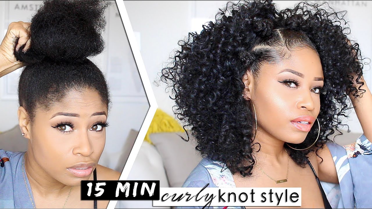EASY 15-MIN KNOTTED CURLY STYLE! 🔥 | hair how-to