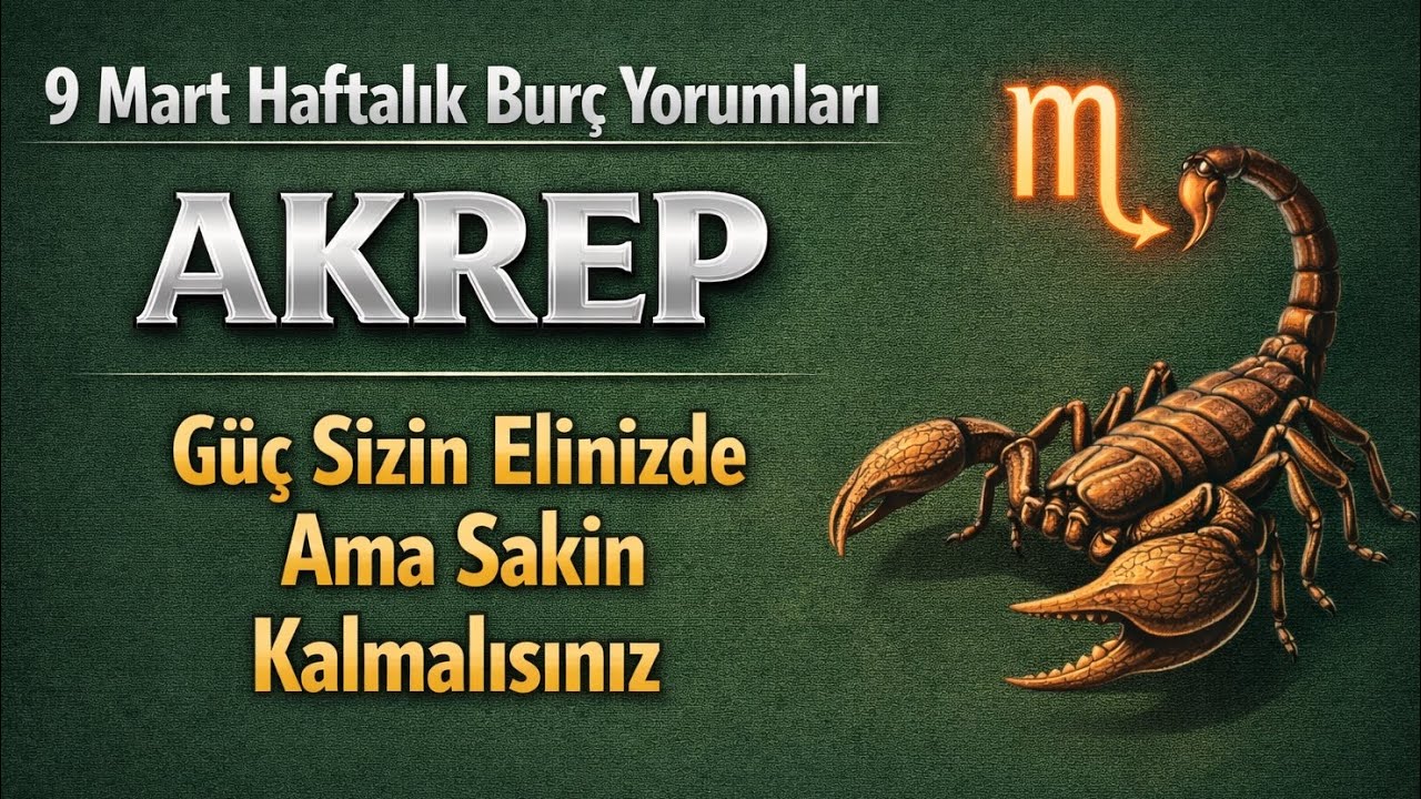 Akrep Burcu - Yükselen Akrep - 9 Mart Haftalık Burç Yorumları