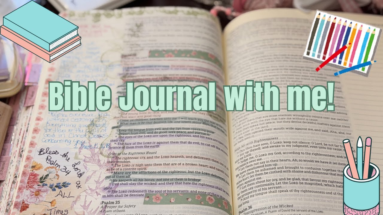 Beginners Bible Journaling using Thrifted Items