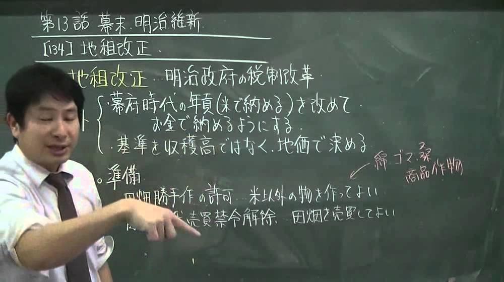 134　地租改正    日本史ストーリーノート第13話