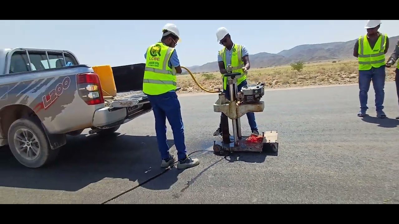 CORE CUTTING TEST OF ASPHALT PAVMENT(@Karimisurveygroups)