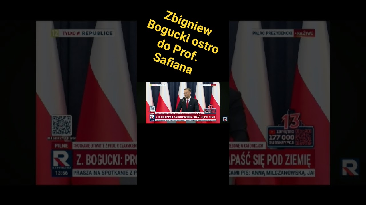 ZBIGNIEW BOGUCKI DO PROF. SAFIANA PAN NISZCZY FUNDAMENTY PANSTWA POLSKIEGO