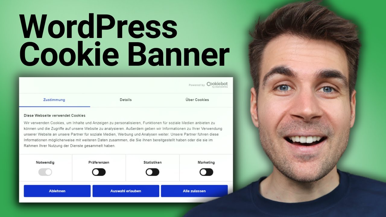 WordPress Cookie Banner + Consent Mode einrichten (Cookiebot Tutorial)