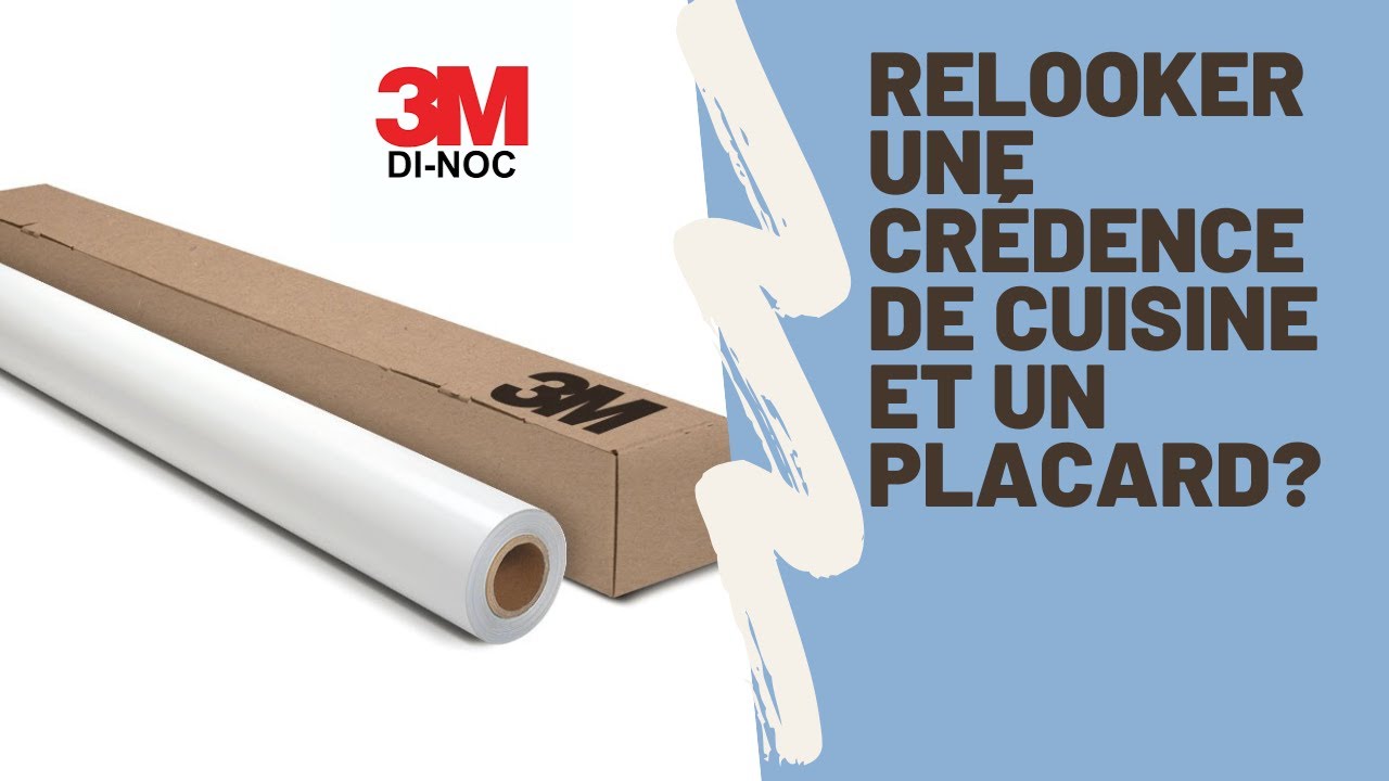 Comment relooker une crédence de cuisine et un placard? 3M DI-NOC posé par EURECLA. Devis Gratuit.