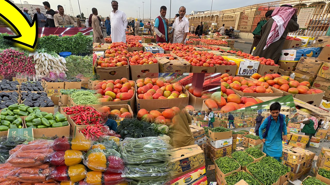 تغطية سوق الخضار والفواكة واللحوم السوق المركزي بمكة المكرمة للخضار والفواكه واللحوم والأسماك