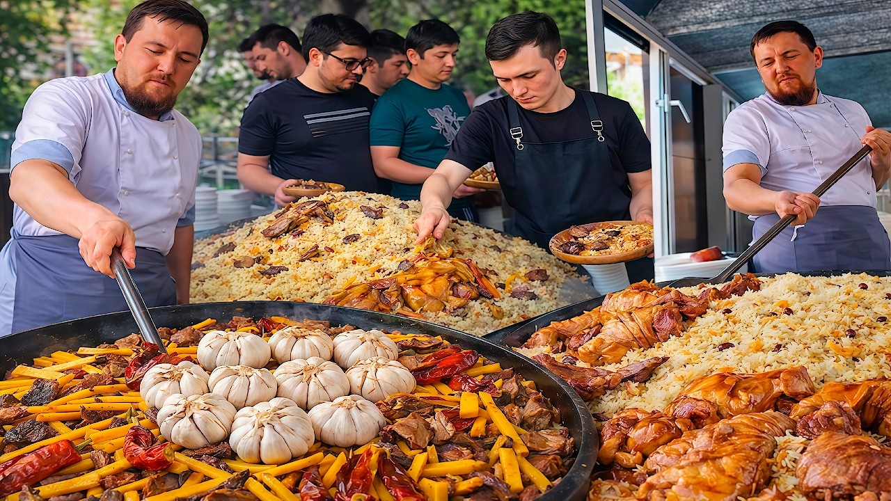 WORLD BIGGEST UZBEK MEAT PILAF COMPLETE MAKING 2026| UZBEKISTAN MOST DELICIOUS NATIONAL DISHES