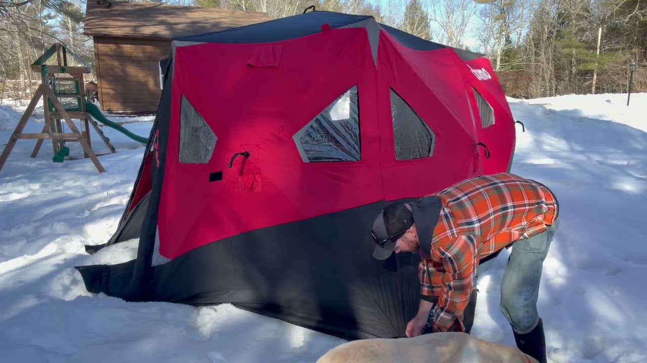 Обзор портативного складного укрытия Eskimo Outbreak #amazonfinds #icefishing #tent #outdoorgear