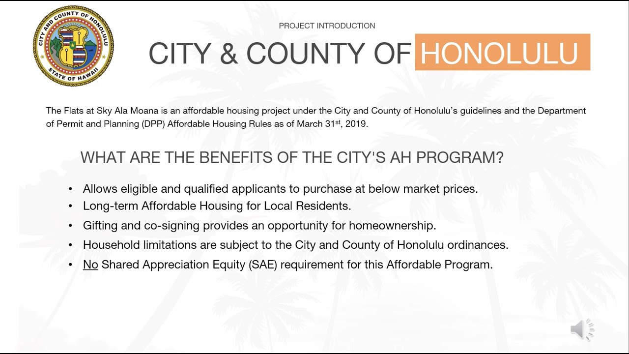 The Flats at Sky Ala Moana East: Eligibility