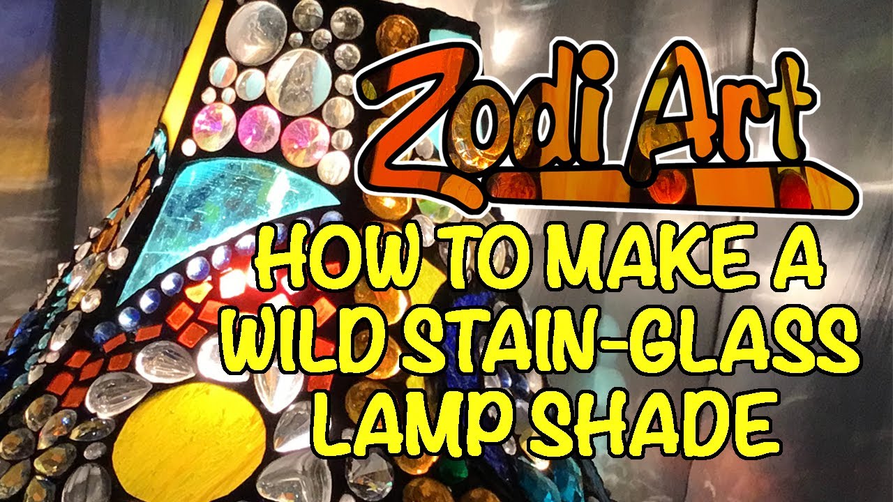 How to make a wild stain-glass lamp shade