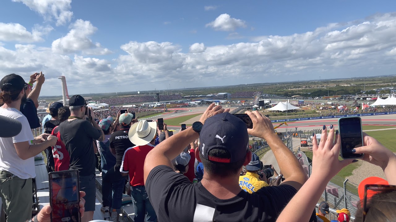 Formula 1 2021 USGP Race Start - COTA Turn 9 (4K HDR 60 FPS)