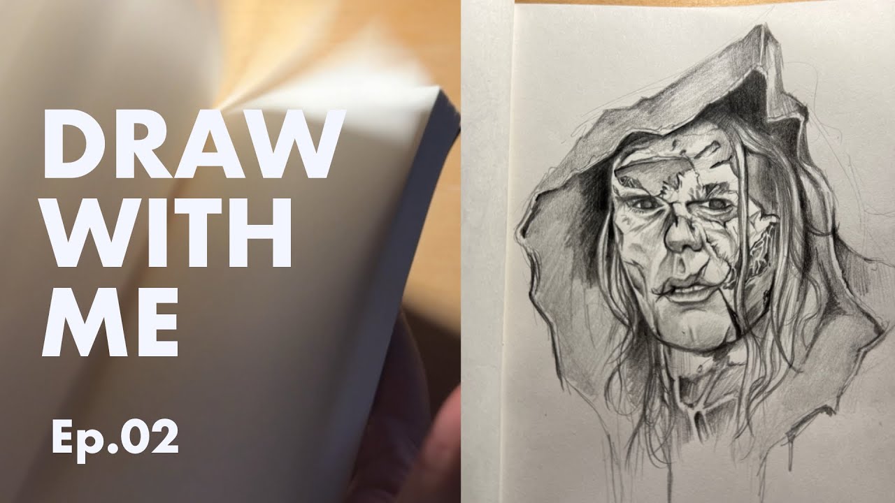 Drawing The Creature from Frankenstein. 