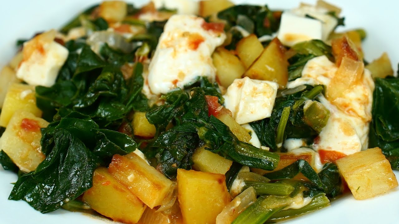 Receta FÁCIL, ECONOMICA y Bien Sabrosa, Papas con Acelgas