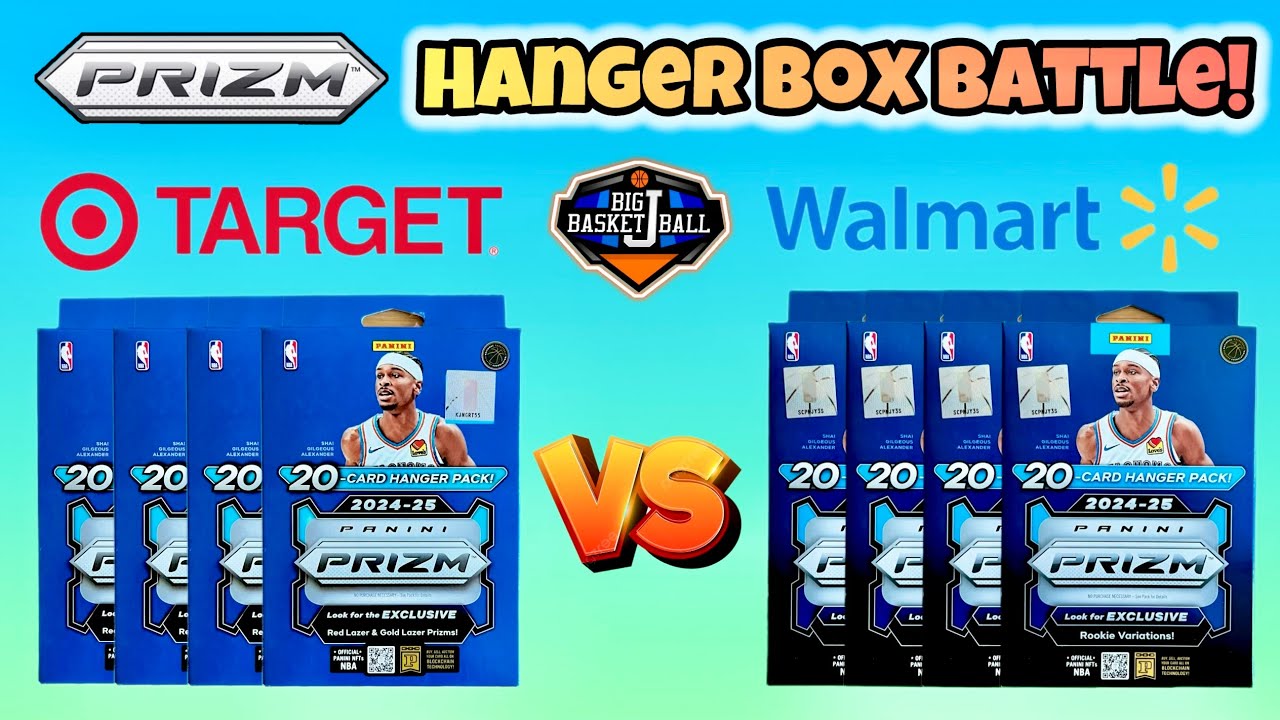 *HANGER BATTLE!* 2024-25 Panini Prizm Hanger Box Break 🔥 WALMART vs TARGET - Which Format Wins??