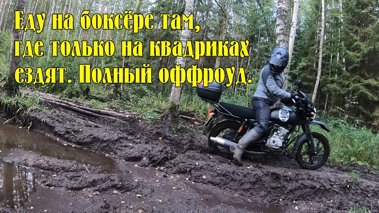Езда на Bajaj Boxer BM150X по полному бездорожью. Там ездят только на квадроциклах. Смог ли боксёр?