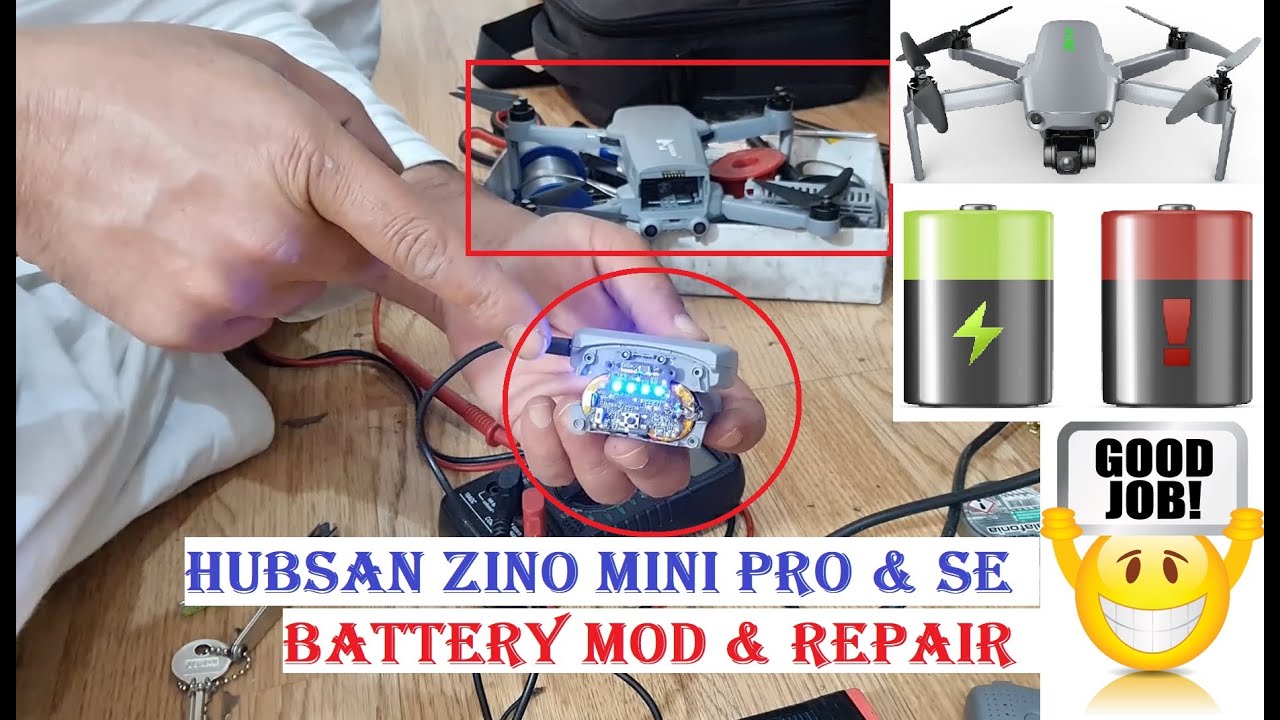 Battery Mod Modification & Repair over Discharged, Very Easy on Hubsan Zino Mini Pro & SE Drones