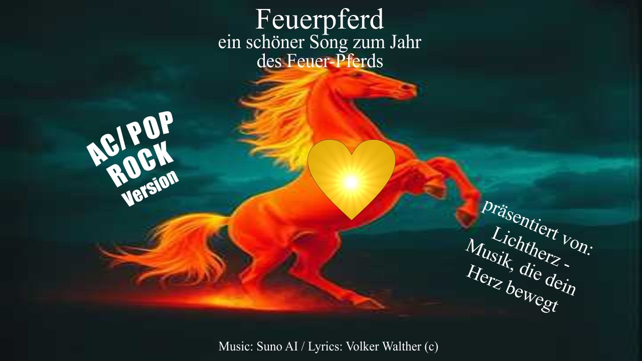 Lichtherz - Feuerpferd (Pop-Rock | AC | Songwriter | schöner Song zum Jahr des Feuer-Pferds