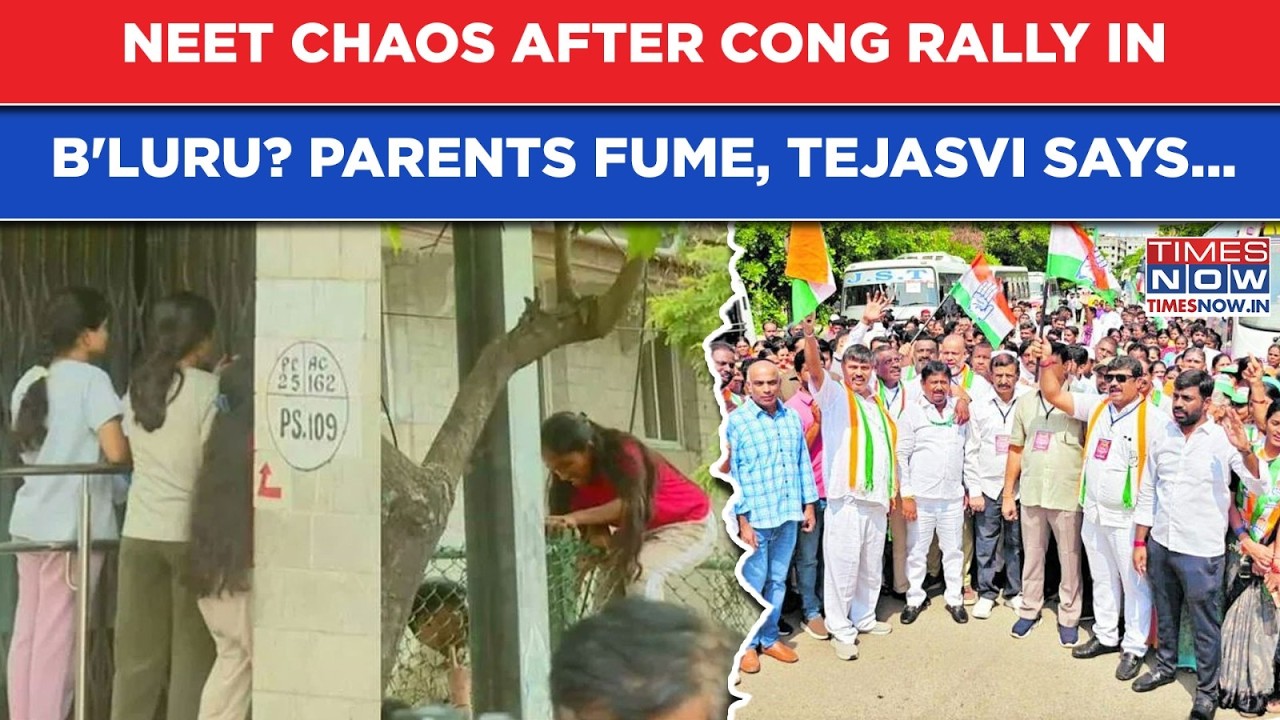 NEET Traffic Chaos After Congress Rally In Bengaluru? Parents Fume, BJP's Tejasvi Surya Says...