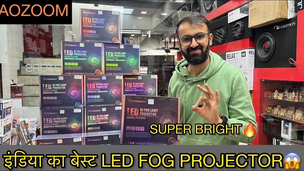 इंडिया 🇮🇳का बेस्ट FOG LAMP PROJECTOR😱|BEST FOG LAMPS FOR ALL CARS🚗|  AOZOOM 3090 LED PROJECTOR⭐️