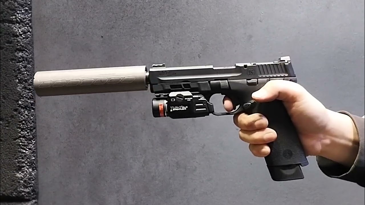 Smith & Wesson M&P 22X suppressed shooting with B&T Tiger 22TI