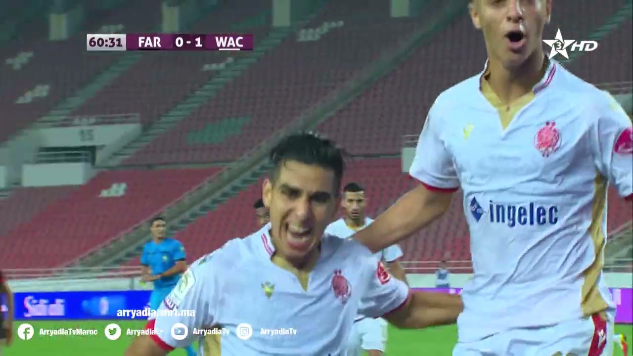 الجيش الملكي 0-1 الوداد الرياضي هدف مؤيد لافي في الدقيقة 61.