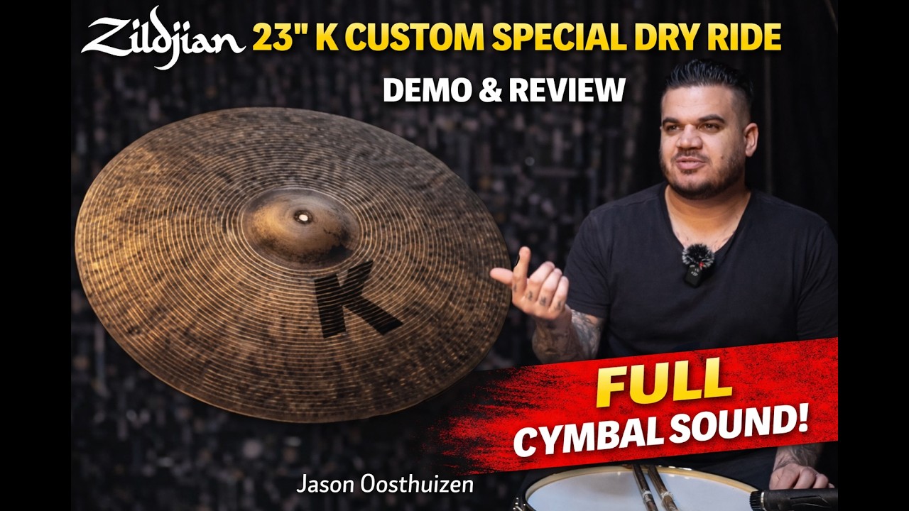 Zildjian 23" K Custom Special Dry Ride (K1429) – Full Cymbal Sound Demo & Review