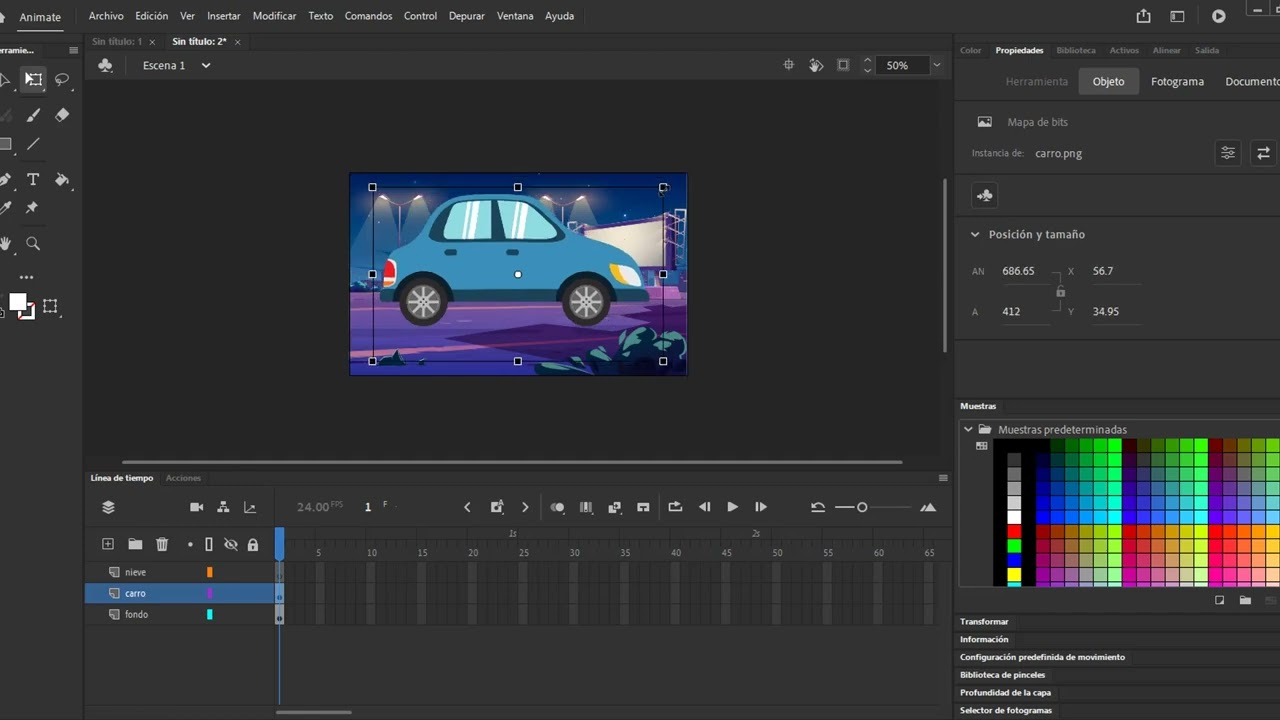 interpolacion clasica en Adobe Animate