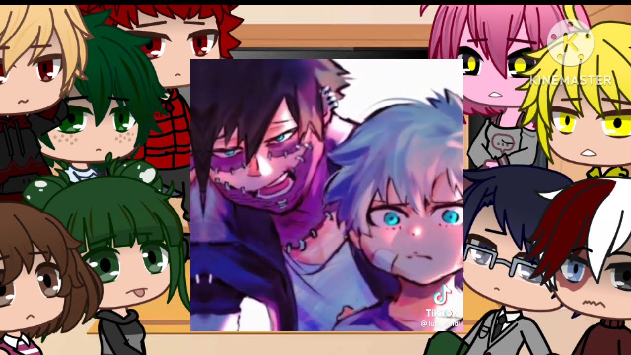 MHA react to Dk, Bk, Shigaraki, Shoto, Dabi- no ships?
