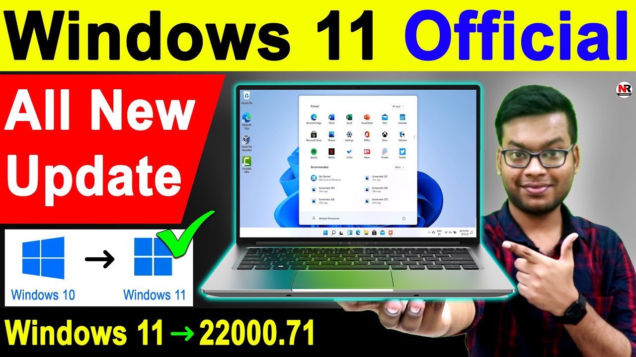 Windows 11 New Update 22000.71 - How to Install Windows 11 ISO File |Windows 11 22000.71 vs 22000.65