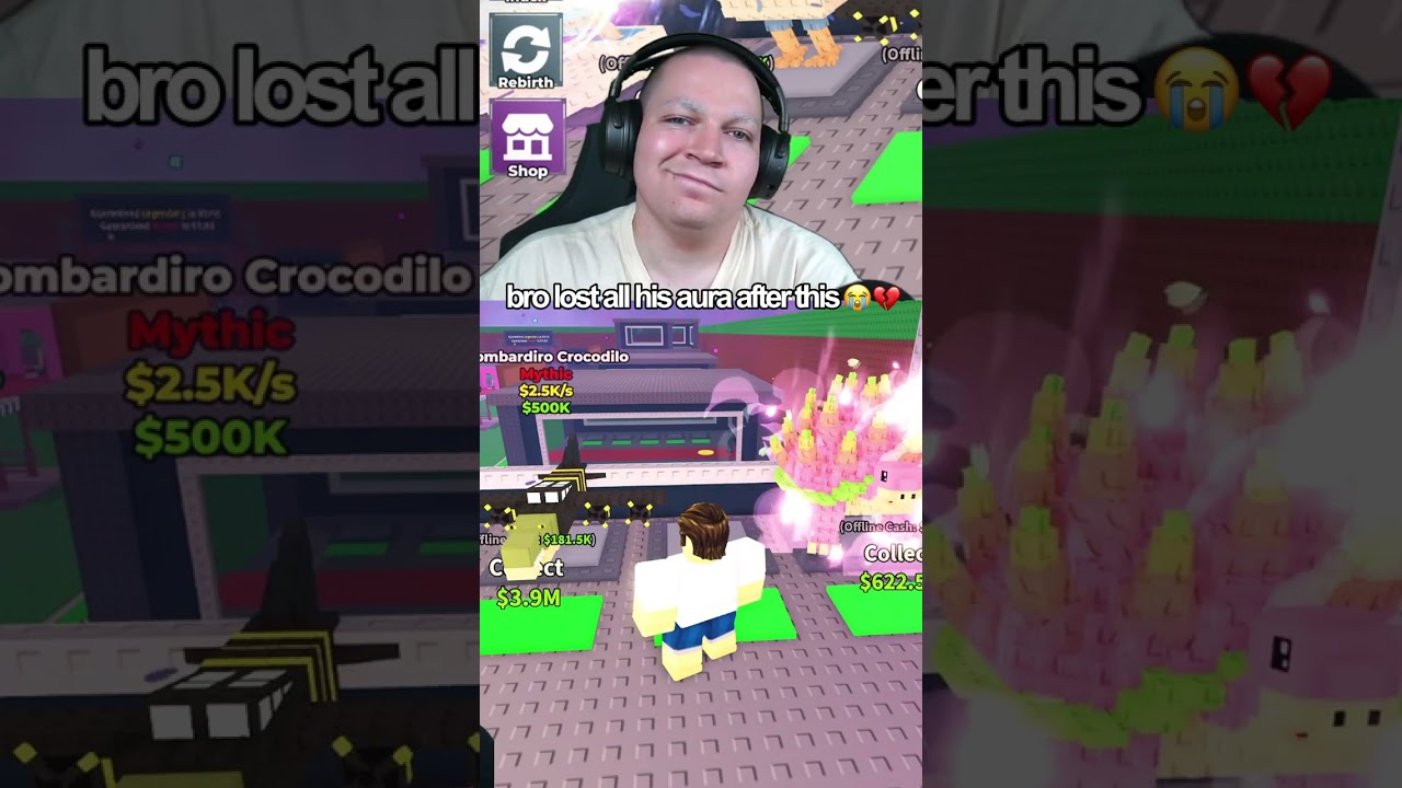 when bro REALIZED he messed up 😭 #steak #roblox #stealabrainrot