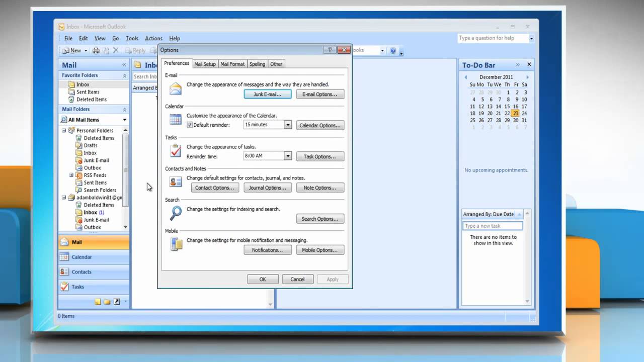 Microsoft&reg; Outlook 2007: How to disable Junk Mail Filter on Windows&reg; 7?