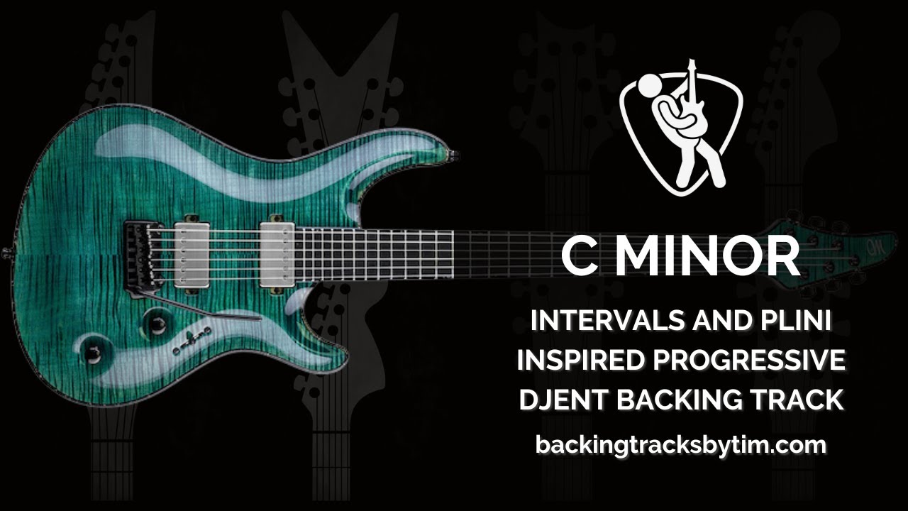 Intervals and Plini Inspired Progressive Djent Backing Track Jam in C Minor | 120 BPM