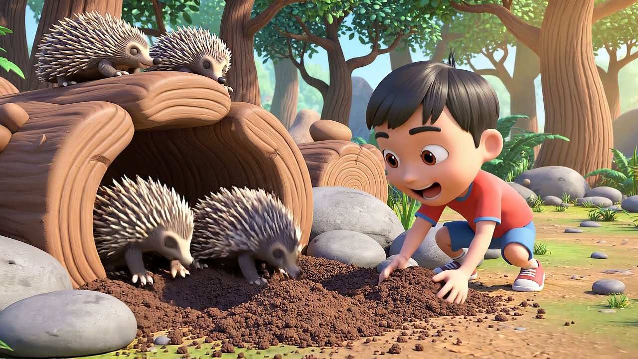 Cinco Pequenas Equidnas Toca Toca Toca | Canções Infantis e Rimas para Crianças