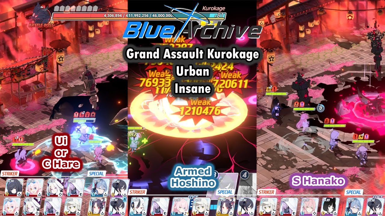 Blue Archive Global - Grand Assault Kurokage Urban Insane (April'25)