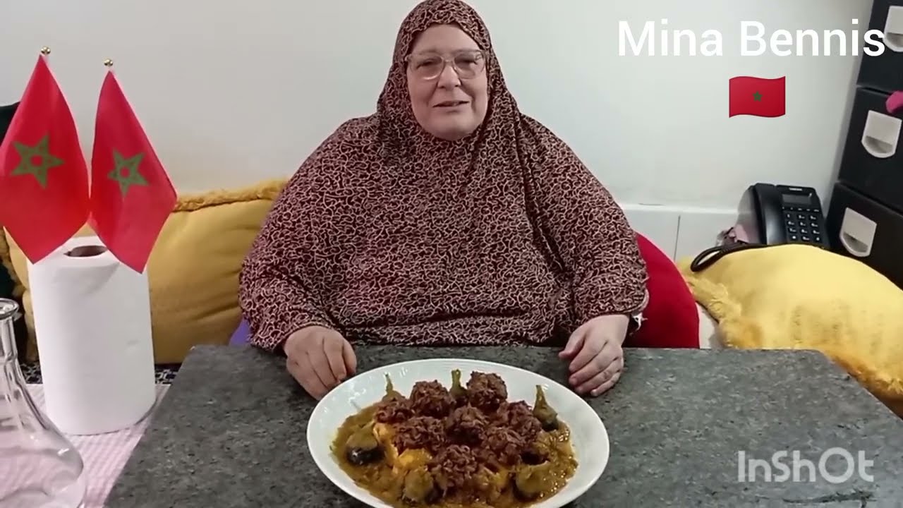 دجاج محمر بدنجال مدربل مع مينة بنيس🇲🇦